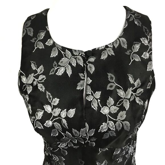 XOXO A-Line Dress Black Leaf Print Size 7 JR GUC - Picture 4 of 8